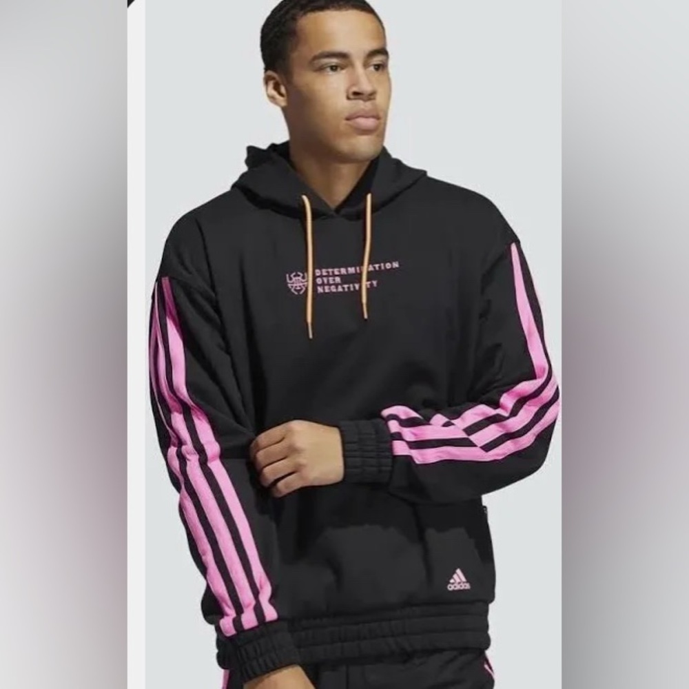 Adidas x Donovan Mitchell Black and Pink Hoodie